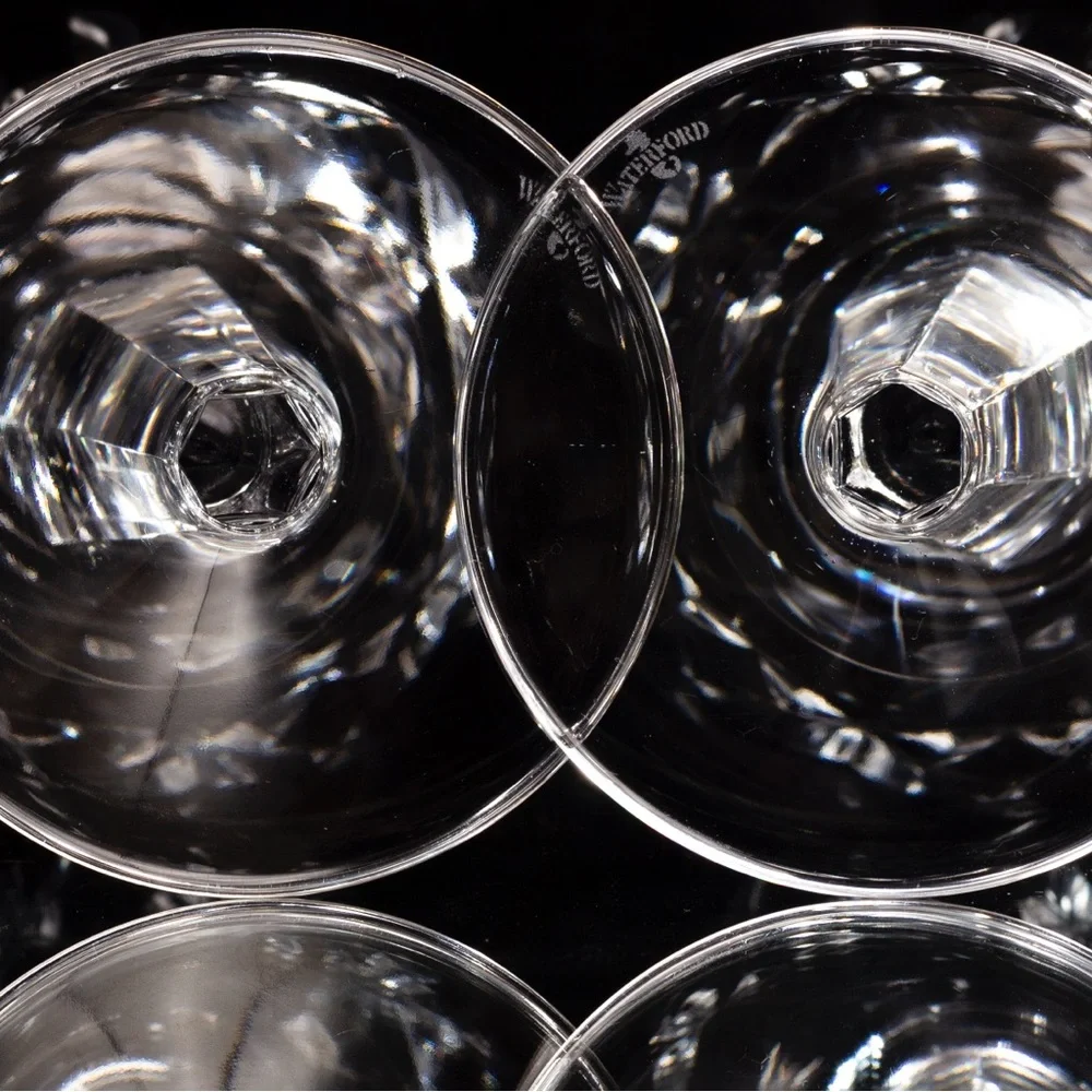 Waterford Crystal White Drinkware Set with Intricate Patterns - Picture 3 of 10